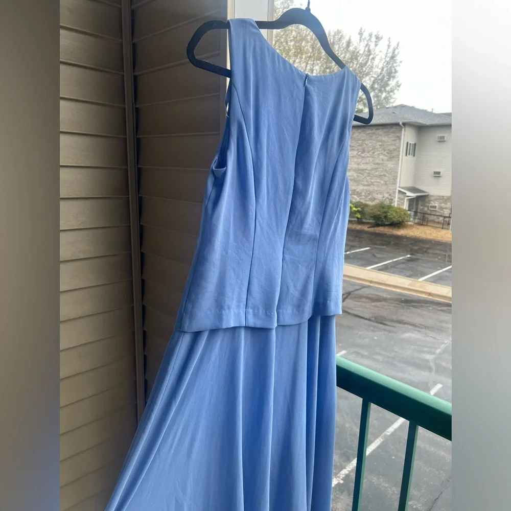 🆕 Jessica Howard Periwinkle Blue Midi Dress Size 6 Wedding Formal Bridesmaid - Picture 12 of 15